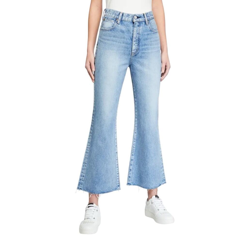 MOUSSY Sonora High Waist Flare Crop Jeans
